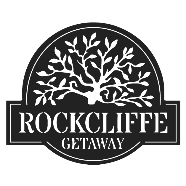 Rockcliffe Logo Private entrance and gated parking at Rockcliffe Getaway vacation rental in Oliver BC wine country